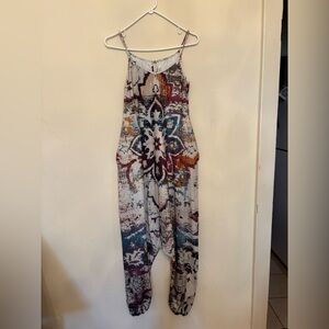 Multicolor Patterned Jumpsuit with pockets